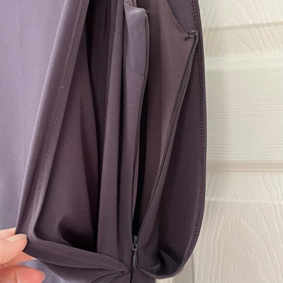 Caché beaded charcoal grey sleeveless draped dress, 12 - Picture 6 of 7